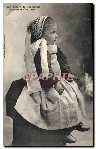 Cartes postales Folklore Enfant de Penmarch Environs de Pont L&#39Abbe
