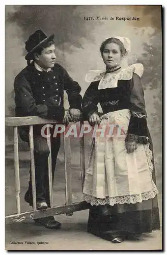 Cartes postales Folklore Maries de Rosporden Mariage