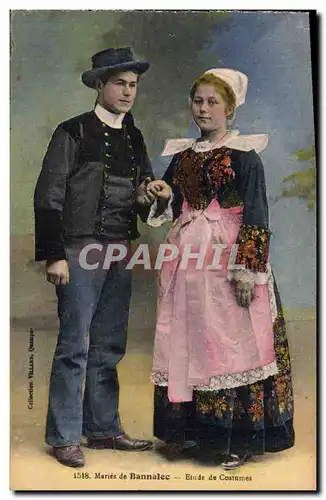 Cartes postales Folklore Maries de Bannalec Mariage