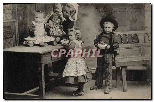 Ansichtskarte AK Folklore Enfants des environs de Quimper