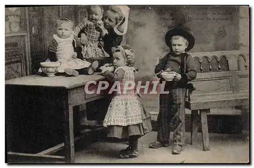 Cartes postales Folklore Enfants des environs de Quimper