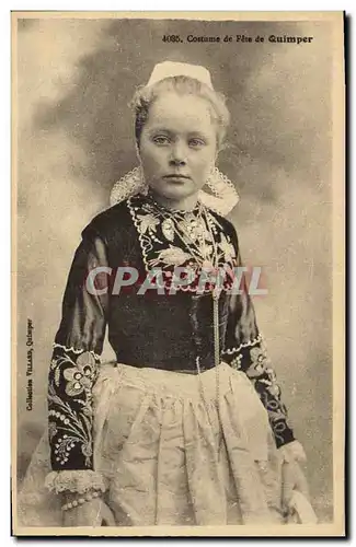 Cartes postales Folklore Costume de fete de Quimper