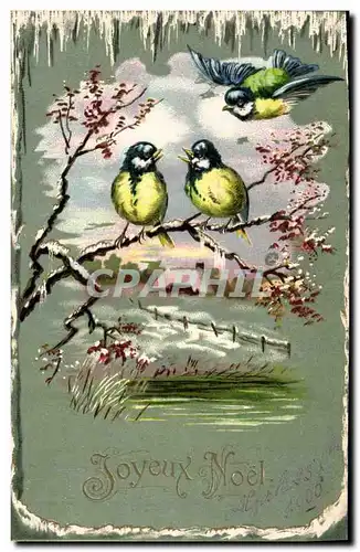 Cartes postales Fantaisie Fleurs Oiseaux