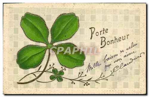 Cartes postales Fantaisie Fleurs Trefle