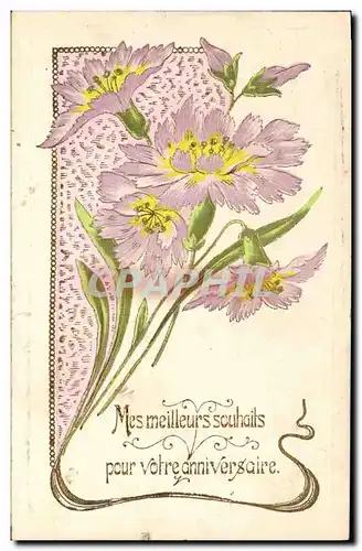 Cartes postales Fantaisie Fleurs