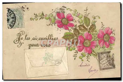 Cartes postales Fantaisie Fleurs