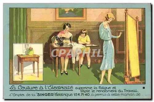 Cartes postales Machine a Coudre Singer 15K71
