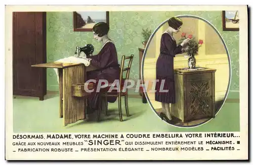 Cartes postales Machine a Coudre Singer