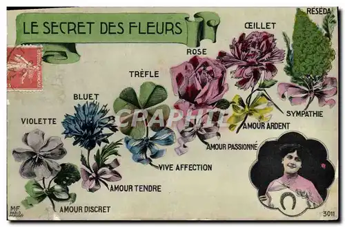 Cartes postales Fantaisie Le secret des Fleurs