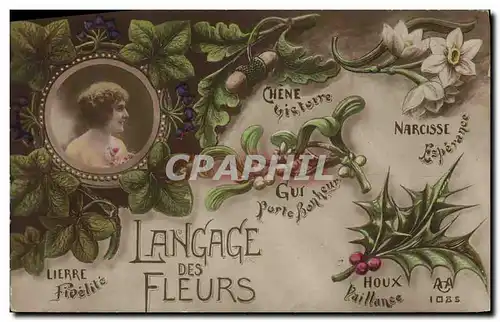 Cartes postales Fantaisie Langage des Fleurs