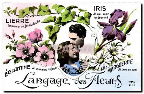 Cartes postales Fantaisie Langage des Fleurs