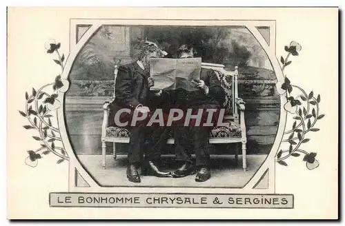 Cartes postales Le bonhomme Chrysale & Sergines