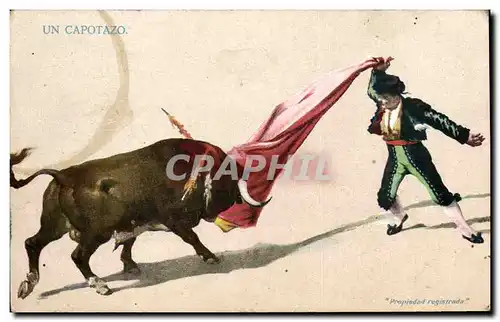 Cartes postales Corrida Course de taureaux Un Capotazo