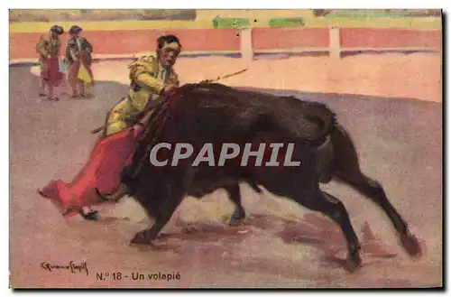 Cartes postales Corrida Course de taureaux Un volapie