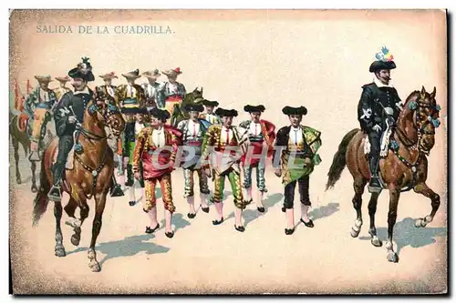 Cartes postales Corrida Course de taureaux Salida de la Cuadrilla