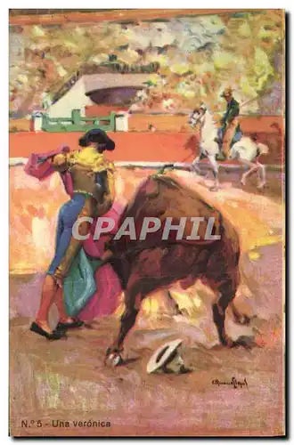 Cartes postales Corrida Course de taureaux Una Veronica