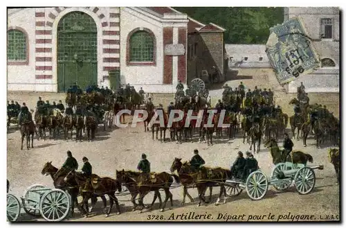 Cartes postales Militaria Artillerie Depart pour le polygone