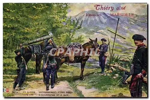 Cartes postales Militaria Thiery Aine Marseille Dechargement d&#39une piece