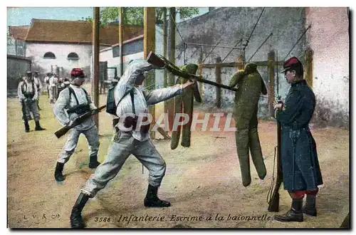 Cartes postales Militaria Infanterie Escrime a la baionnette