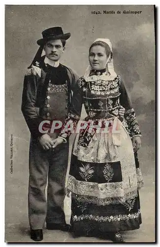 Cartes postales Folklore Maries de Quimper Mariage