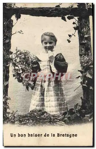 Cartes postales Folklore Enfant Bretagne