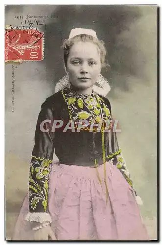 Cartes postales Folklore Costume de fete Quimper