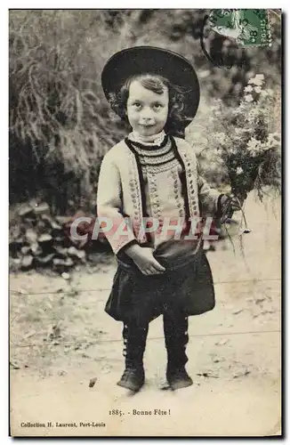 Cartes postales Folklore Bonne fete Enfant