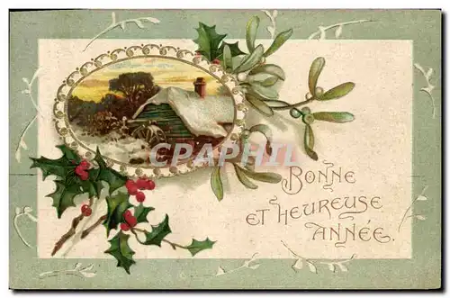 Cartes postales Fantaisie Fleurs Moulin a eau