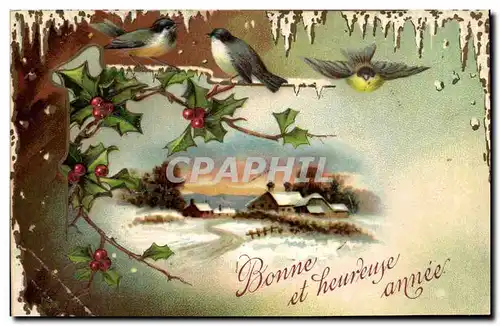 Cartes postales Fantaisie Fleurs Oiseaux