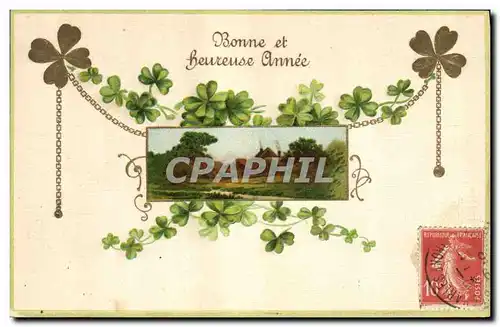 Cartes postales Fantaisie Fleurs Trefles