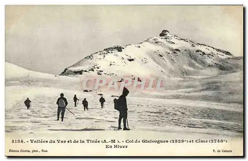 Ansichtskarte AK Vallees du Var et de la Timee Col de Gialorgues et Cime En hiver