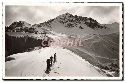 Ansichtskarte AK Sports d&#39hiver dans les Alpes de Provence Excursion en haute montagne