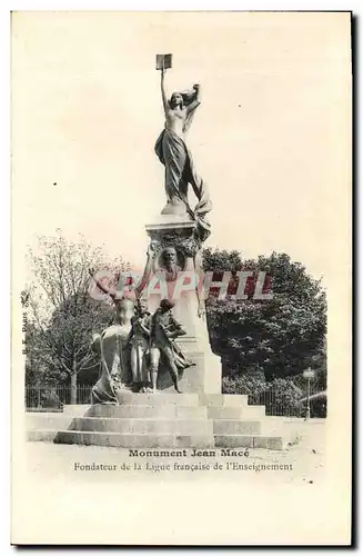 Ansichtskarte AK Monument Jean Mace Fondateur de la Ligue Francaise de l&#39Enseignement