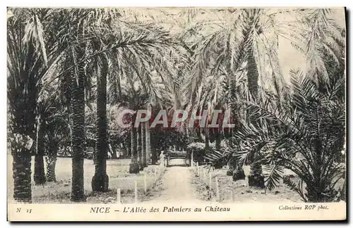 Cartes postales Nice L&#39allee des Palmiers au chateau