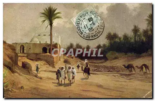 Cartes postales Palmiers Oasis avec foret de dattiers