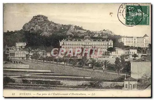 Cartes postales Palmiers Hyeres Vue prise de l&#39etablissement d&#39horticulture