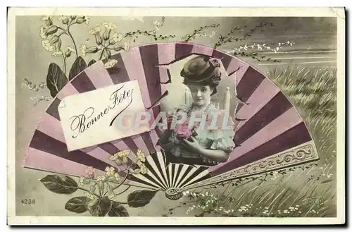 Cartes postales Fantaisie Femme Eventail