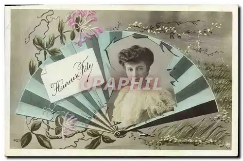 Cartes postales Fantaisie Femme Eventail