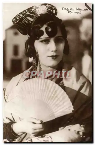 Cartes postales Fantaisie Femme Eventail Raquel Meller Carmen Bizet