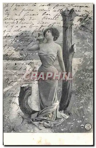 Cartes postales Fantaisie Femme Lettres Lettre J