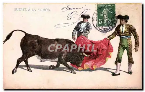 Cartes postales Corrida Course de taureaux Suerte a la Alimon