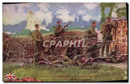 Cartes postales Militaria Fantassins anglais en embuscade