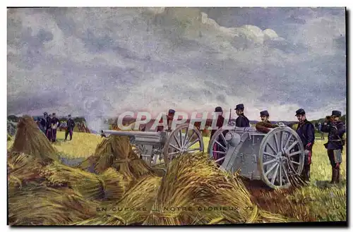 Cartes postales Militaria Notre glorieux 75 Canon