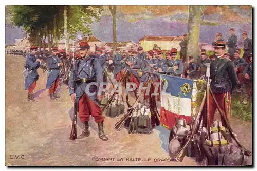 Cartes postales Militaria Pendant la halte