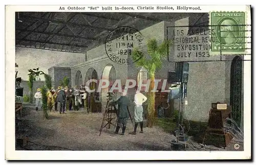 Cartes postales moderne Cinema An outdoor Set built in doors Christie Studios Hollywood TOP