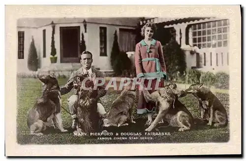 Cartes postales moderne Cinema Mary Pickford & Douglas Fairbanks Chien Chiens TOP
