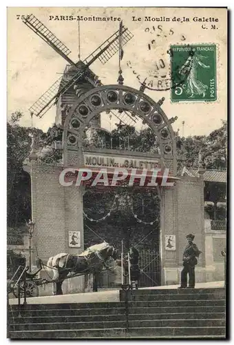 Cartes postales Theatre Paris Le moulin de la galette Cheval