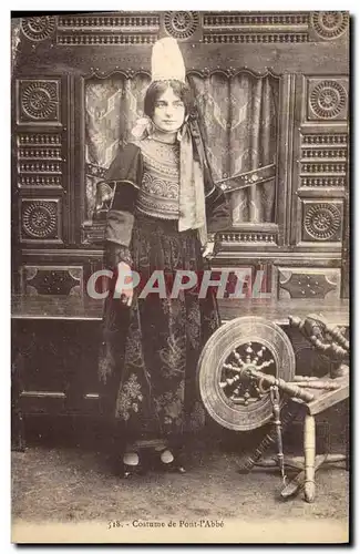 Cartes postales Folklore Costume de Pont L&#39Abbe