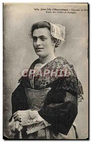 Cartes postales Folklore Jeune fille d&#39Hennebont Costume de Fete