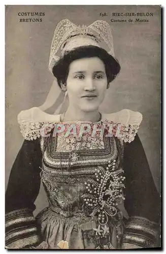 Cartes postales Folklore Riec sur Bellon Costume de Mariee Mariage